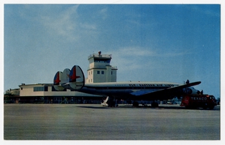 Image: postcard: Pinellas County International Airport, Eastern Air Lines Lockheed Constellation
