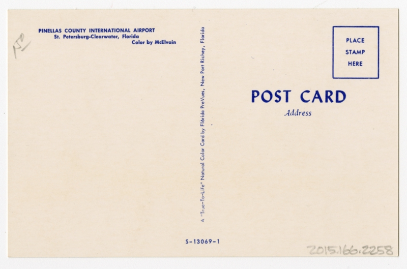 Image: postcard: Pinellas County International Airport, Eastern Air Lines Lockheed Constellation