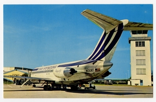 Image: postcard: Texas International Airlines, Douglas DC-9, San Angelo Airport