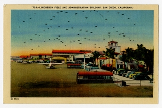 Image: postcard: Lindbergh Field, San Diego