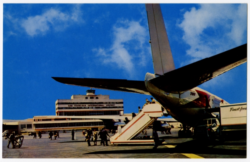 Image: postcard: San Francisco International Airport (SFO), TWA (Trans World Airlines)