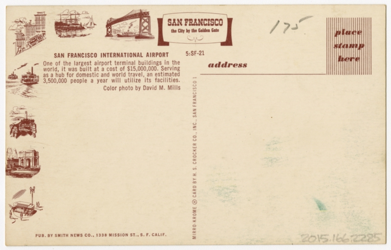 Image: postcard: San Francisco International Airport (SFO), United Air Lines