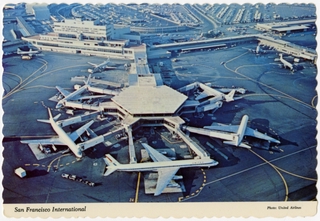 Image: postcard: San Francisco International Airport (SFO), United Air Lines