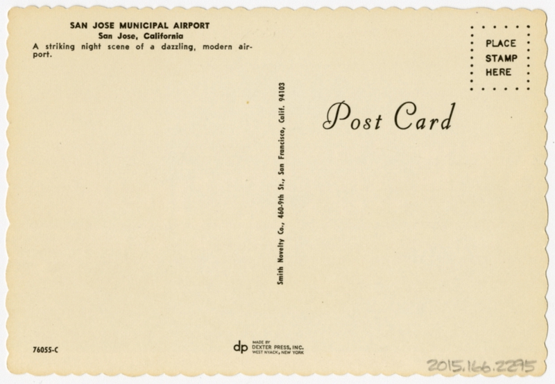 Image: postcard: San Jose Municipal Airport