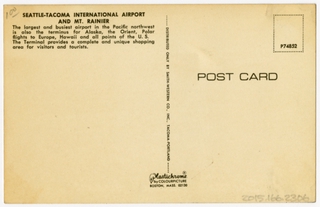 Image: postcard: TWA, Boeing 707, Seattle - Tacoma International Airport