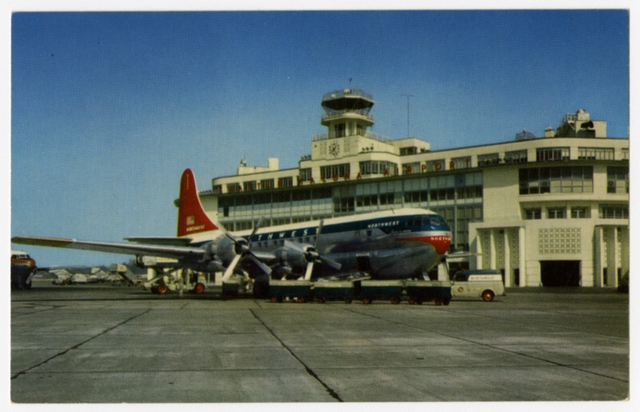 Postcard: Seattle - Tacoma International Airport, Northwest Airlines