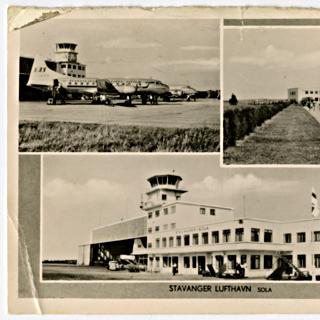 Image #1: postcard: Stavanger Airport, Convair 440, SAS