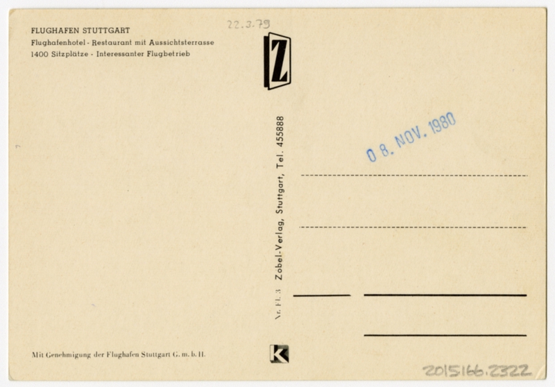 Image: postcard: Pan American World Airways, Douglas DC-8, Stuttgart Airport