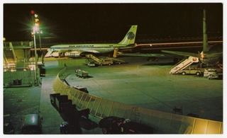 Image: postcard: Pan American World Airways, Boeing 707, Tokyo Haneda Airport