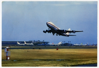 Image: postcard: New Tokyo International Airport (Narita), JAL (Japan Air Lines), Boeing 747