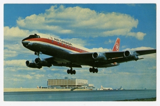 Image: postcard: Air Canada, Boeing 707, Toronto International Airport