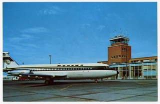 Image: postcard: Oneida County Airport, Mohawk Airlines BAC One-Eleven,  