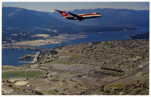 Postcard: Vancouver International Airport, Douglas DC-9, Air Canada