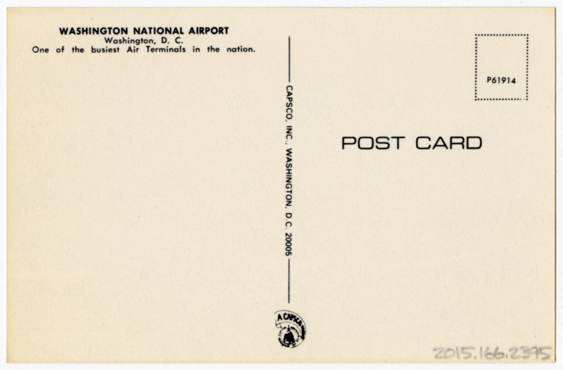 Image: postcard: Washington National Airport, Eastern Air Lines, Lockheed L-188 Electra