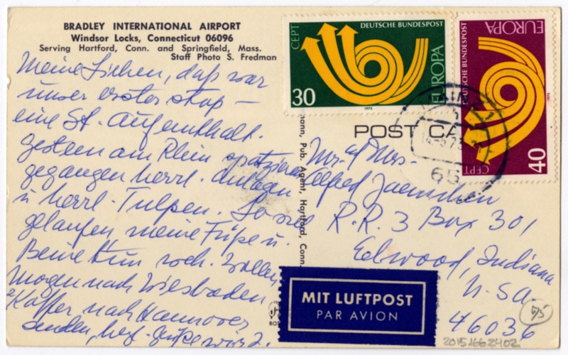 Image: postcard: Bradley International Airport