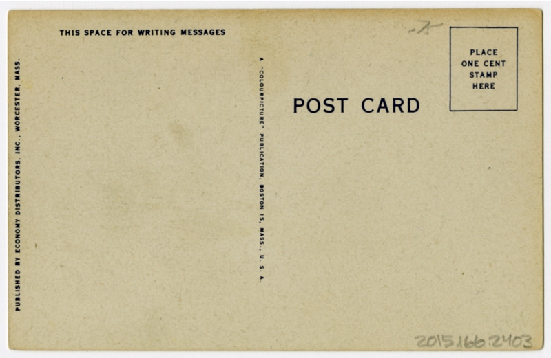 Image: postcard: Worcester Municipal Airport, Douglas DC-3