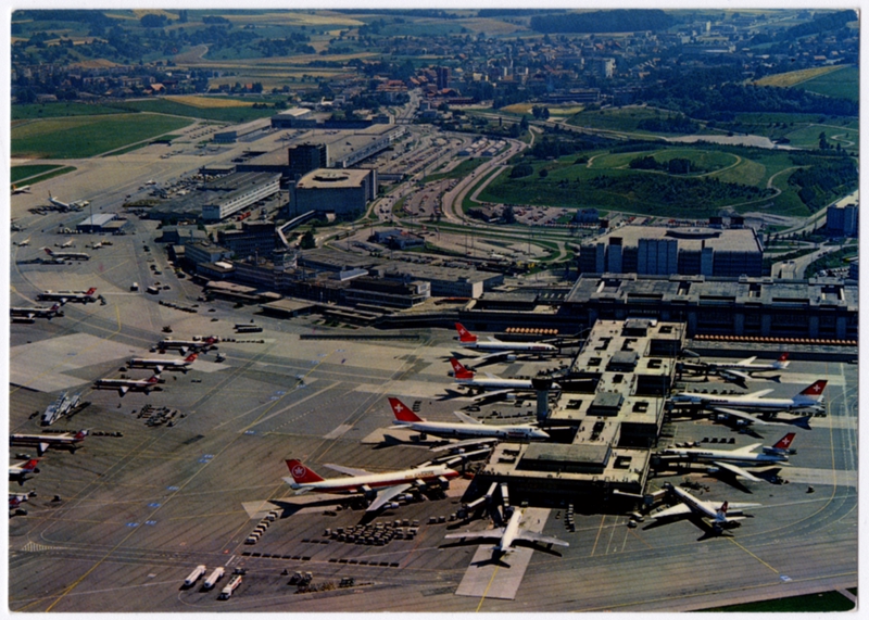 Image: postcard: Zurich Airport, Swissair