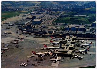 Image: postcard: Zurich Airport, Swissair