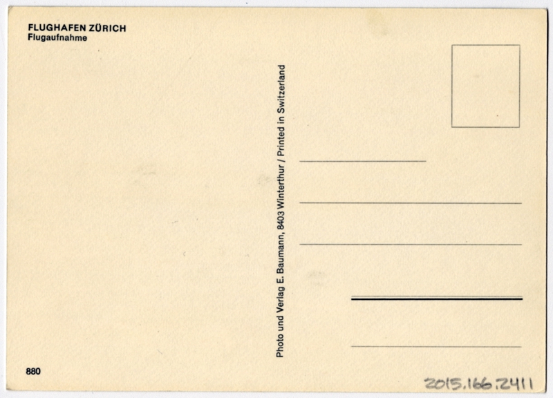 Image: postcard: Zurich Airport, Swissair