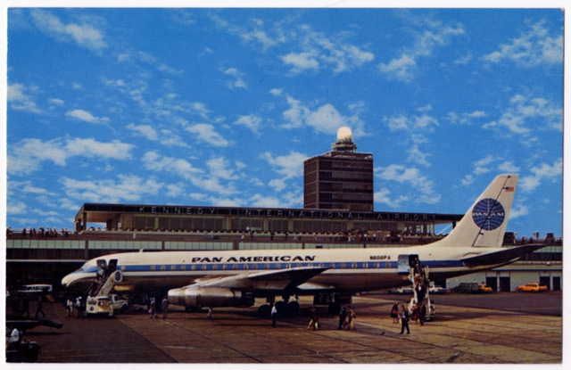 Postcard: John F. Kennedy Airport, Pan American World Airways, Boeing 707