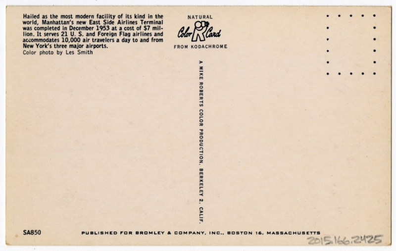 Image: postcard: East Side Airlines Terminal, New York City