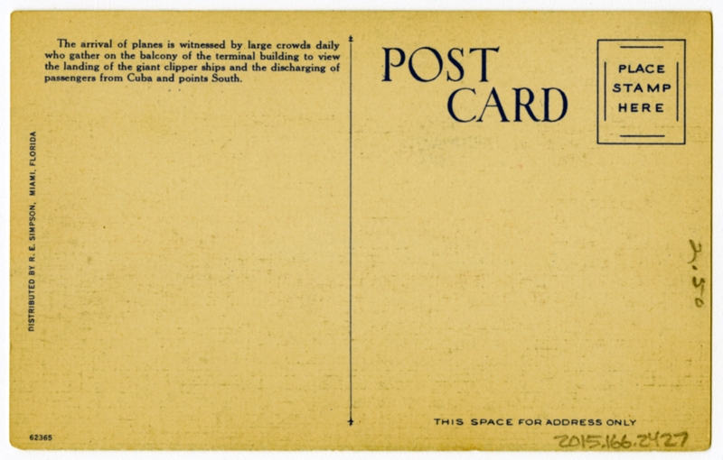 Image: postcard: Pan American Airport, Miami