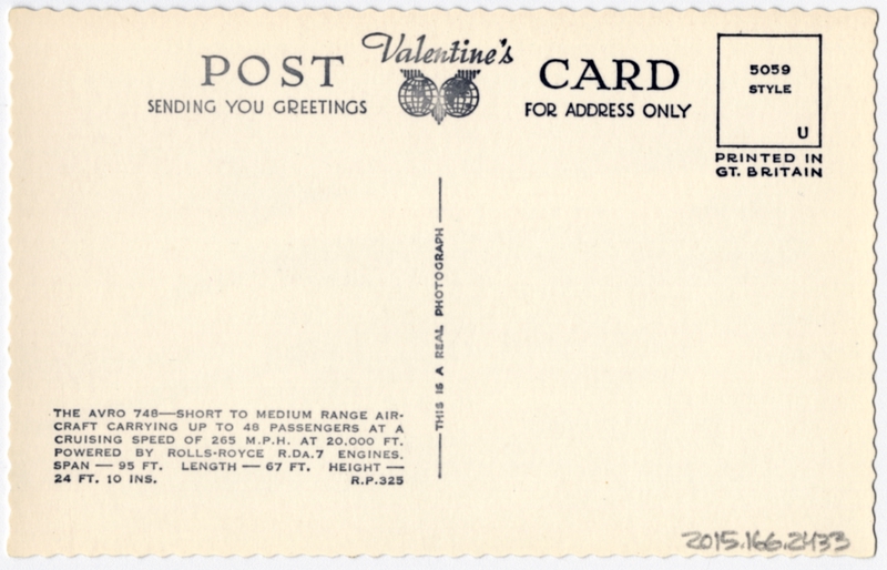 Image: postcard: Avro 748