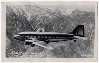 Image: postcard: Douglas DC-3, Santa Monica