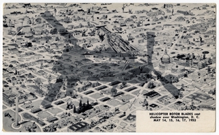 Image: postcard: Washington, DC, with shadow of helicopter 