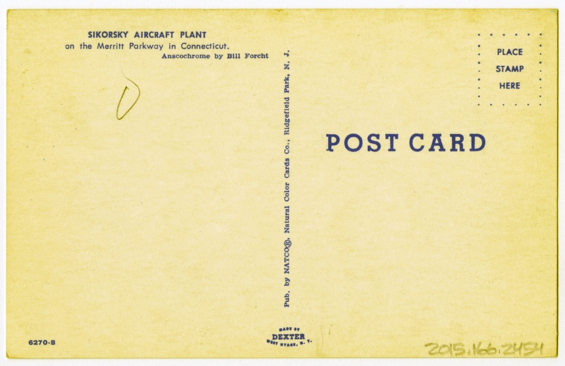 Image: postcard: Sikorsky Aircraft Plant