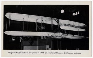 Image: postcard: Wright Brothers Aircraft, Smithsonian Institution