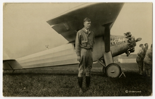 Image: postcard: Charles Lindbergh, Spirit of St. Louis