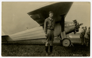 Image: postcard: Charles Lindbergh, Spirit of St. Louis
