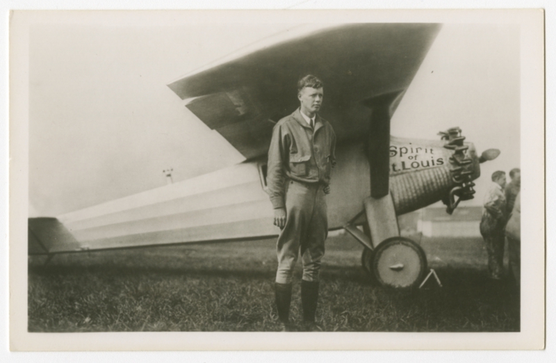 Image: postcard: Charles Lindbergh, Spirit of St. Louis