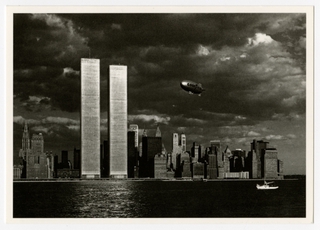 Image: postcard: Goodyear Zeppelin, New York