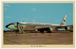 Image: postcard: United States Air Force One, Boeing 707