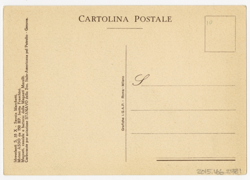 Image: postcard: Crociera Aerea del Decennale 1933 - XI