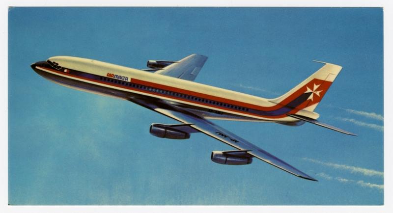 Image: postcard: Air Malta, Boeing 720B
