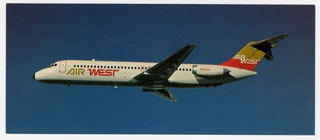 Image: postcard: Air West, Douglas DC-9-30
