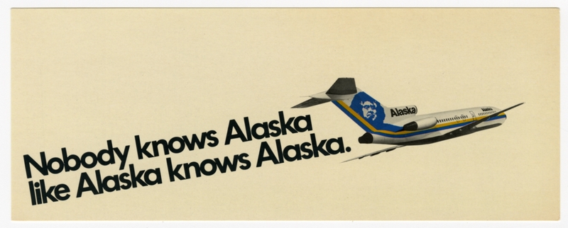 Image: postcard: Alaska Airlines, Boeing 727