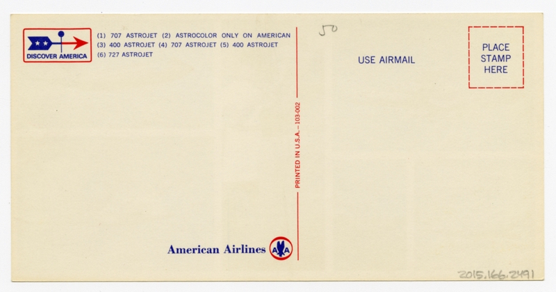 Image: postcard: American Airlines, Astrojet