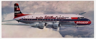 Image: postcard: Braniff International Airways, Douglas DC-6