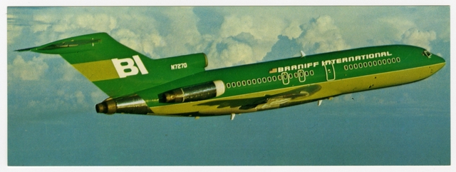 Postcard: Braniff International, Boeing 727