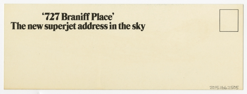 Image: postcard: Braniff International, Boeing 727