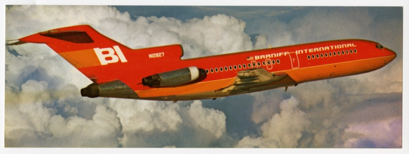 Image: postcard: Braniff International, Boeing 727