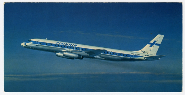 Postcard: Finnair, Douglas DC-8-62