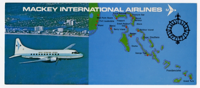 Postcard: Mackey International Airlines, Convair 440