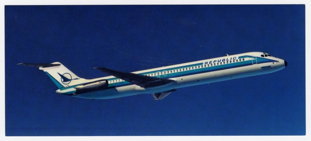 Postcard: Republic Airlines, Douglas DC-9-50