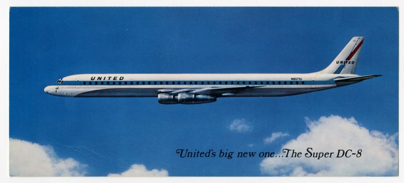 Image: postcard: United Air Lines, Douglas DC-8