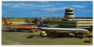 Image: postcard: Düsseldorf am Rhein Airport, Lufthansa